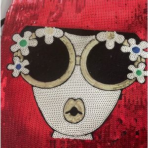 Leather and Red Bag with stylist glasses